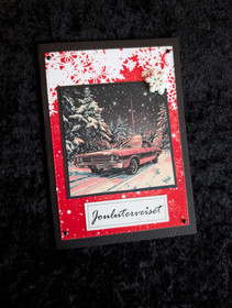 Christmas card with car