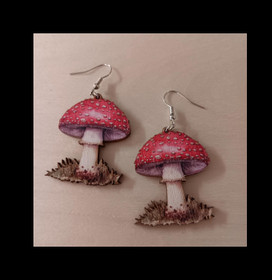 Fly agaric earrings 