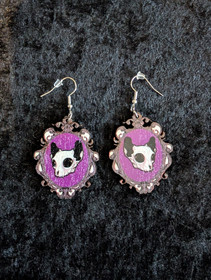 Gothic cat earrings 