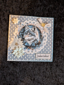 Wolf themed Christmas card