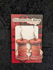 Spool of thread earrings