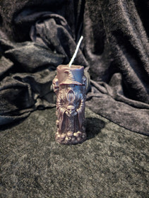 Black beeswax wizard candle 