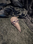 Black beeswax raven candle 