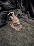 Black beeswax wolf candle 
