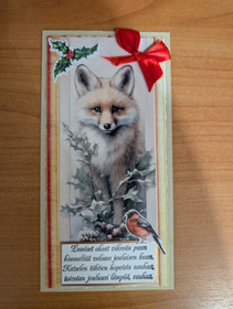 Christmas card with a fox