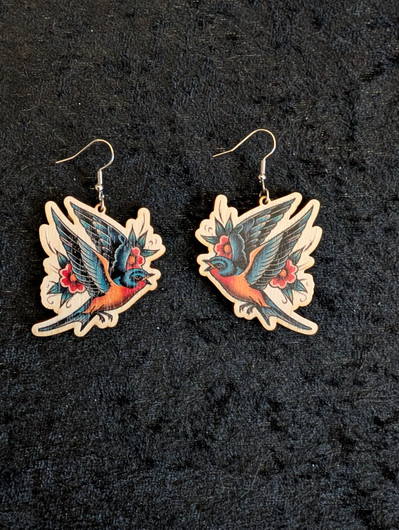 Lucky bird earrings 
