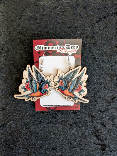 Lucky bird earrings 