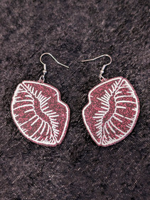 Red lip earrings 