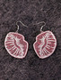 Red lip earrings 