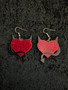 Devil earrings red