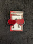 Devil earrings red
