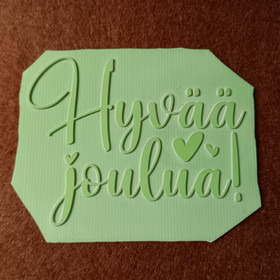 Merry Christmas with hearts text stamp