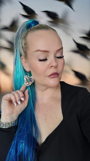 Lucky bird earrings 