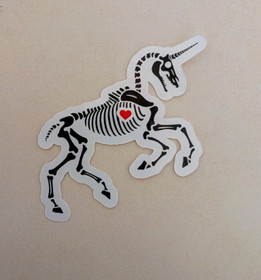 Skeleton unicorn Sticker