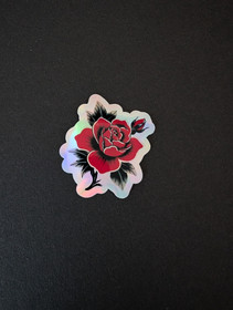Rose hologram sticker