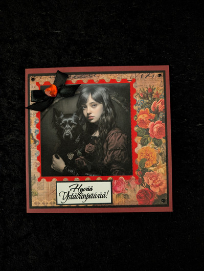 Kortti tyttö ja koira