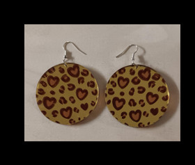 Heart panther earrings