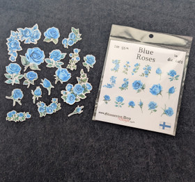 Die cuts blue roses