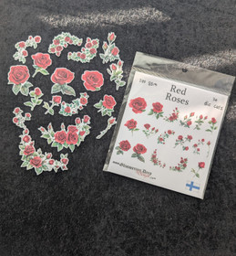 Die cuts red roses