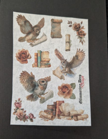 Washi sticker sheet owls