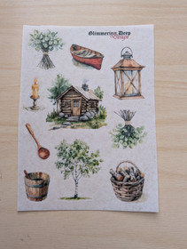 Washi sticker sheet sauna