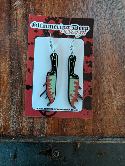 Bloody knives earrings