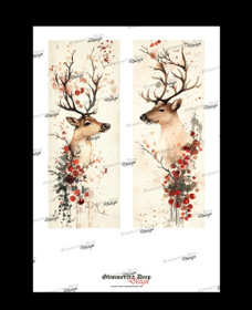 Long card picture deer 2
