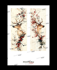 Long card picture deer 1