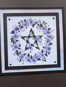 Violet pentagram card