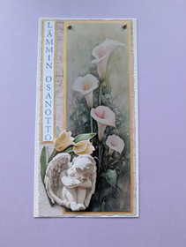 Long sympathy card angel