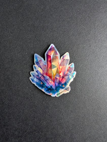 Hologram vinyl sticker crystal stones