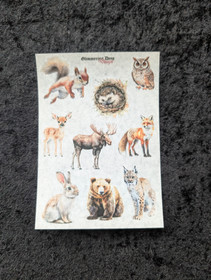 Washi sticker sheet forest animals