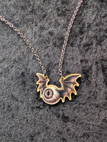 Bat Eye Tattoo -necklace