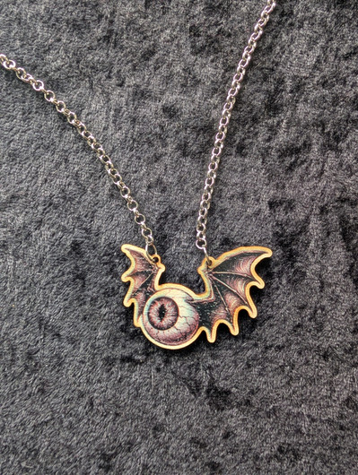Bat Eye Tattoo -necklace
