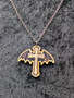 Midnight Cross Wings -necklace