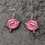 Crimson Bite Lips earrings