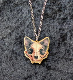 Midnight Cat Skull -necklace