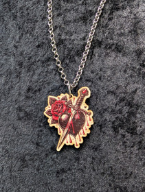 Bleeding Heart Dagger – Eternal Rose -necklace