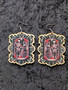 The Lovers – Black Mirror Skeleton Earrings