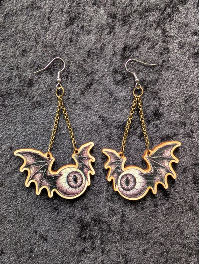 Bat Eye Tattoo -earrings