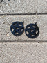 Big black pentagram earrings 