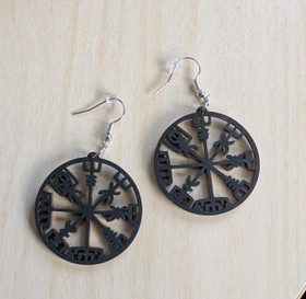 Black Vegvisir earrings