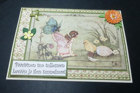 Pääsiäiskortti keiju ja tipu