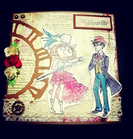 Steampunk wedding card