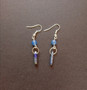 Blue stone beads earrings