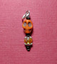 Orange skull Stitch marker 