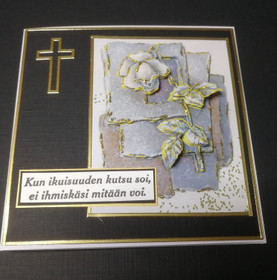 Handmade grief card rose