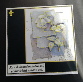 Condolence card white rose