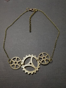 Steampunk Necklace - Three Gears