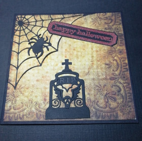 Halloweencard Happy Halloween grave